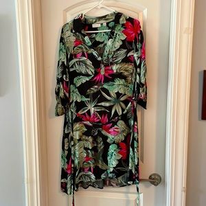 XL shirt dress with matching belt.